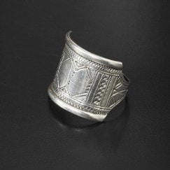 TOUAREG SILVER JEWELRY トゥアレグ シルバー ジュエリーリング 盾 ラウンド 2 シルバー|T|BRAND