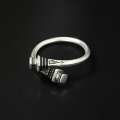 Touareg silver jewelry トゥアレグ シルバー ジュエリー シルバーリング エボニーウッド クロス シルバー ring-1|T|BRAND