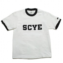 Scye BASICS サイベーシックス Tシャツ ロゴプリント  Logo-Printed T-shirt オフシロ