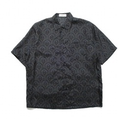 marka マーカ 8匁シルク羽二重 シルクオープンカラーシャツ ウォールクロス HABUTAE SILK SILK OPEN COLLAR SHIRT WALL CLOTH|M|BRAND