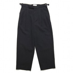marka マーカ ウールサージ ワッシャータンブラー オフィサーパンツ 2タックワイド ブラック OFFICER PANTS 2TUCK WIDE CHAMBRAY BLACK|M|BRAND