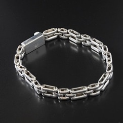 INTERIM インテリム タスコシルバー フラット チェーン ブレスレット1 TAXCO SILVER FLAT MEDIUM CHAIN BRACELET シルバー|I|BRAND