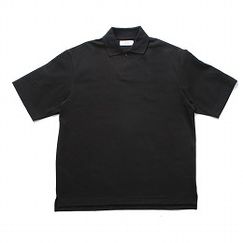 marka マーカ オーガニックコットン強燃ドライカノコ ワンボタン ポロシャツ ブラック|M|BRAND