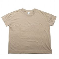 hari to ito  はりといと 手縫い刺繍 波 Tシャツ ベージュ|Cut&sew|ITEM