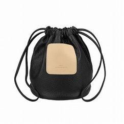 SCYE サイ シュリンクレザードローストリングバッグ ブラック Leather Drawstring Bag|S|BRAND