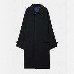 marka マーカ ウールサージ ワッシャータンブラー ラグランスリーブコート シャンブレー ブラック|M|BRAND