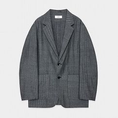 マーカ ウールサージ ワッシャータンブラー ストロールアラウンドジャケット ヘリンボン グレー STROLL AROUND JACKET GRY|M|BRAND