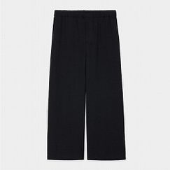 marka マーカ ウールサージ ワッシャータンブラー ワイドレッグイージーパンツ ブラック|M|BRAND
