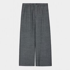 marka マーカ ウールサージ ワッシャータンブラー ワイドレッグイージーパンツ ヘリンボン グレー|M|BRAND