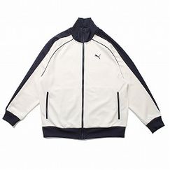 PUMA プーマ ユニセックス T7 トラック ジャケット ジェンダーレス ジャパンモデル ホワイト×ネイビー ALPINE SNOW-NEW NAVY|P|BRAND