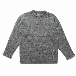 aran woollen mills アラン ウーレン ミルズ Roll Neck Sweater ツイードロールネックセーター 455 グレー