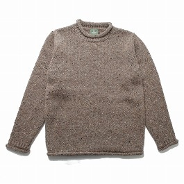 aran woollen mills アラン ウーレン ミルズ Roll Neck Sweater ツイードロールネックセーター 457 ベージュ