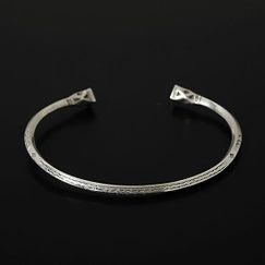 TOUAREG SILVER JEWELRY トゥアレグ シルバー ジュエリー POURE SILVER BANGLE シルバーバングル ナロウ シルバー2 BN23504-2 F|T|BRAND