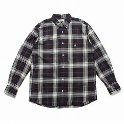 GYMPHLEX ジムフレックス チェック 起毛ツイル ボタンダウン シャツ NAVY×GREEN CHECK(OFF WHITE) M|G|BRAND