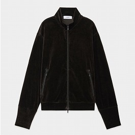 marka マーカ オーガニッコットンベロア フルジップトラックジャケット チャコール