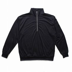 INTERIM インエリム エクストラ ファイン メリノウール ジャージー ハイネック ハーフジップ ダークネイビー|I|BRAND