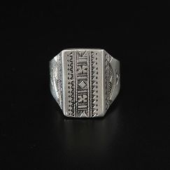 Touareg silver jewelry シルバーリング SQARE シルバー 24|T|BRAND