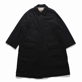 INTERIM インテリム ブラッシュド フェルテッド ウール トリコロール チェック ライニング デッドストック ハイパービッグ ハンティング オーバーコート