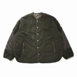 Cape HEIGHTS×TAION ケープハイツ×タイオン ダウンブルゾン リバーシブル KINSELLA キルティング×フリース オリーブ