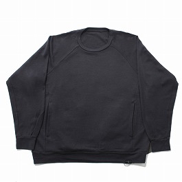 capertica カペルチカ スーパー140s ウォッシャブルウール ポケット付き スウェット トレーナー MW_Jersey CARBONGRAY 