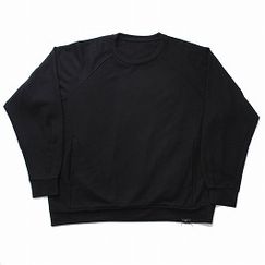 capertica カペルチカ スーパー140s ウォッシャブルウール ポケット付き スウェット トレーナー MW_Jersey BLACK|C|BRAND