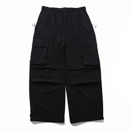 +phenix プラスフェニックス TECH WIDE CARGO PANTS 4WAYストレッチナイロン 撥水 テック ワイド カーゴパンツ ブラック