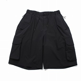 +phenix プラスフェニックス TECH WIDE CARGO SHORTS 4WAYストレッチナイロン 撥水 テック ワイド カーゴショートパンツ ブラック