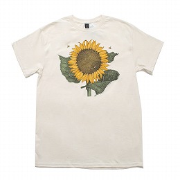 LIBERTY GRAPHICS リバティーグラフィックス 半袖Tシャツ ひまわり 蜂 SUNFLOWER AND BEES NATURAL