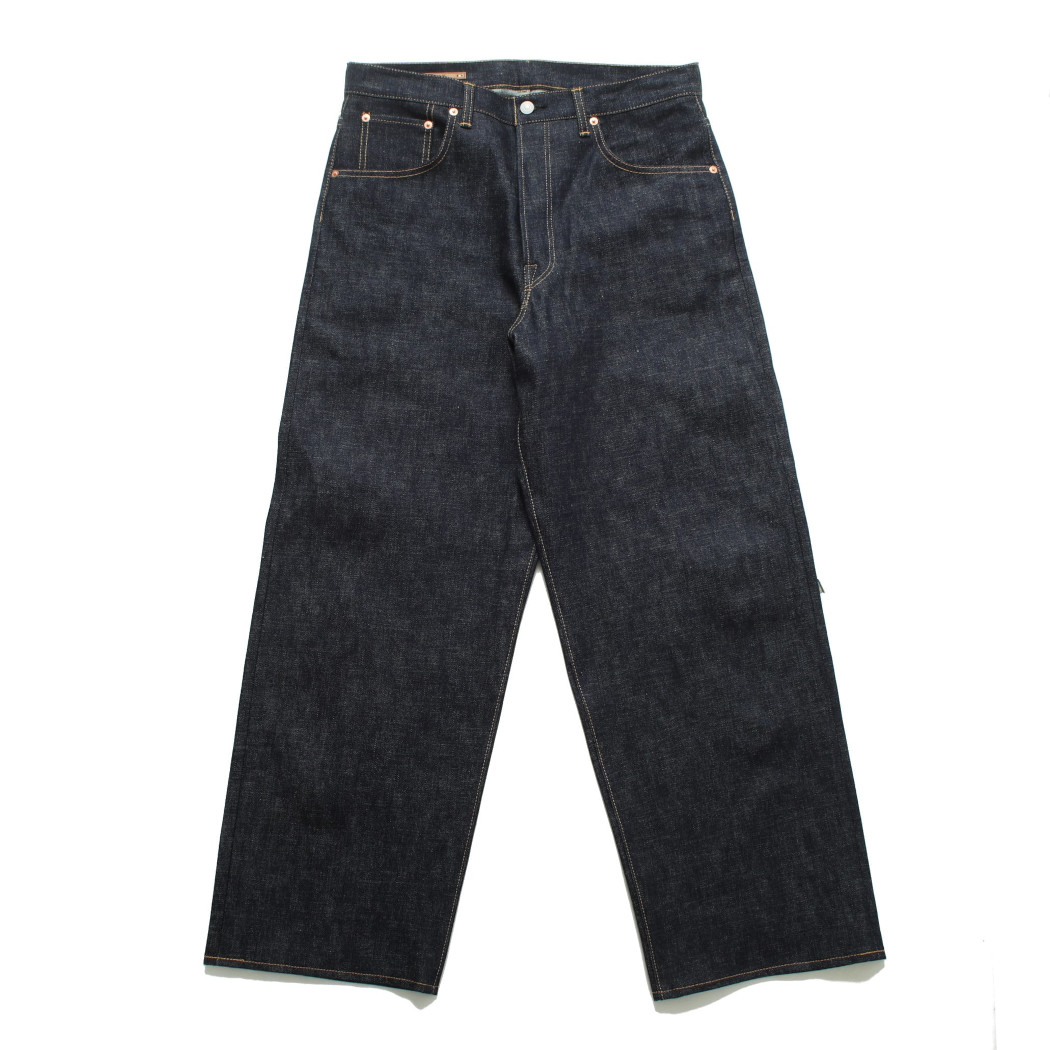 SCYE BASICS サイベーシック ワイド テーパード デニム ノンウォッシ インディゴ Selvedge Denim Wide Leg Jeans