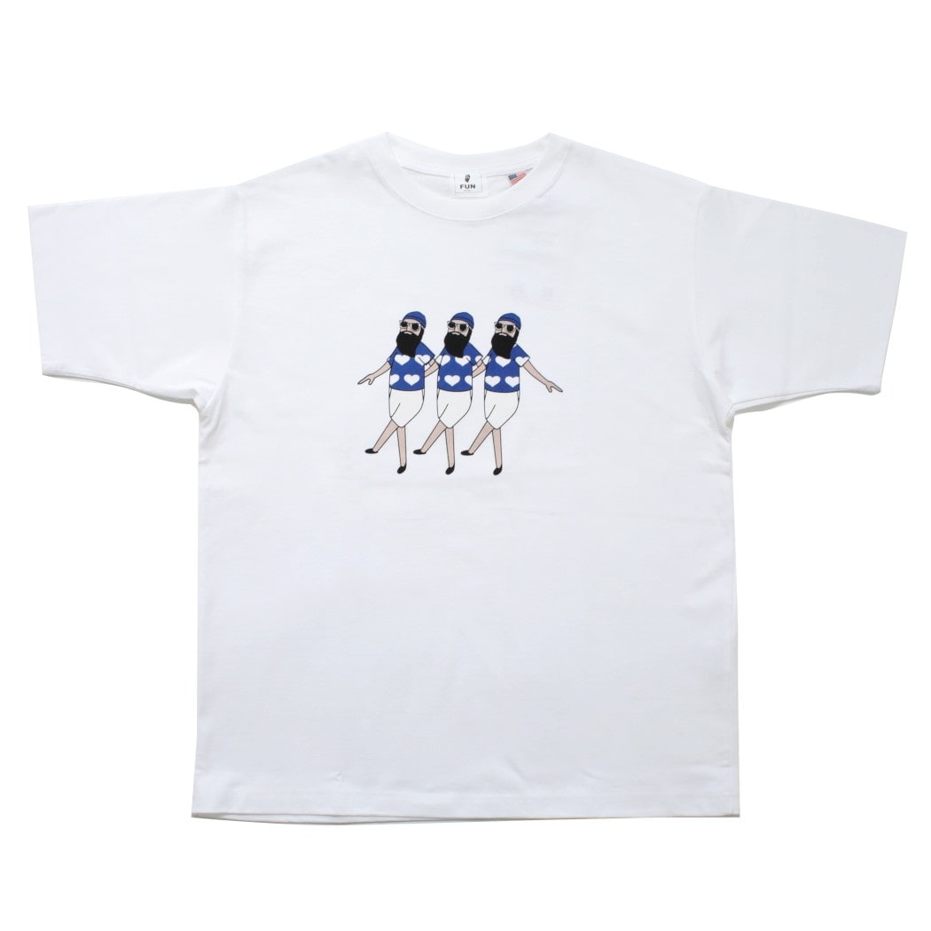 FUN Up Necessary modemdesign ファン おじさん ハート Tシャツ