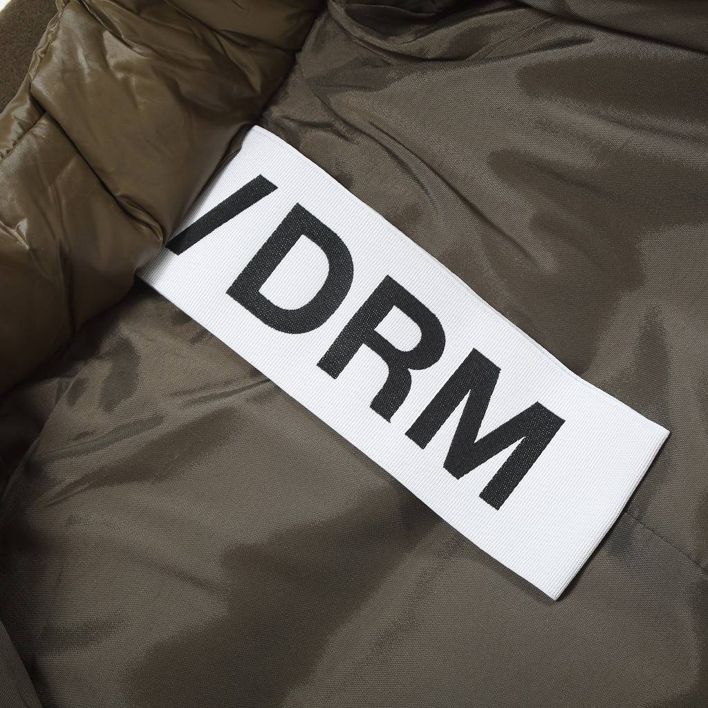 DRM ディーアールエム ダウンブルゾン メルトンウールコンビ カーキ イタリア製