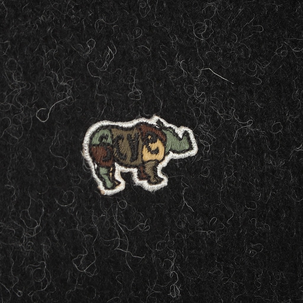 SCYE BASICS サイ シェットランドウール ブラッシュド クルーネックニット チャコール Shetland Wool Brushed Sweater