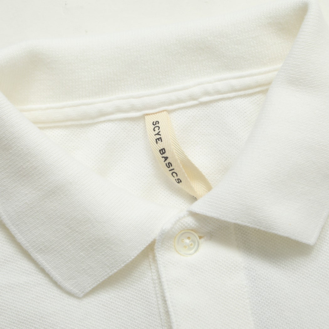 SCYE BASICS サイベーシックス 鹿の子 ポロシャツ ウオッシュド Cotton