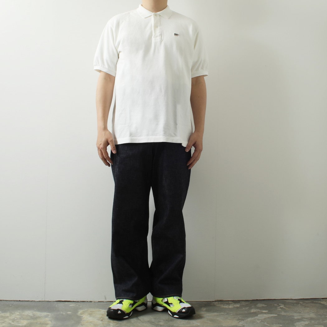 SCYE BASICS サイベーシックス 鹿の子 ポロシャツ ウオッシュド Cotton Pique Polo Shirt オフホワイト