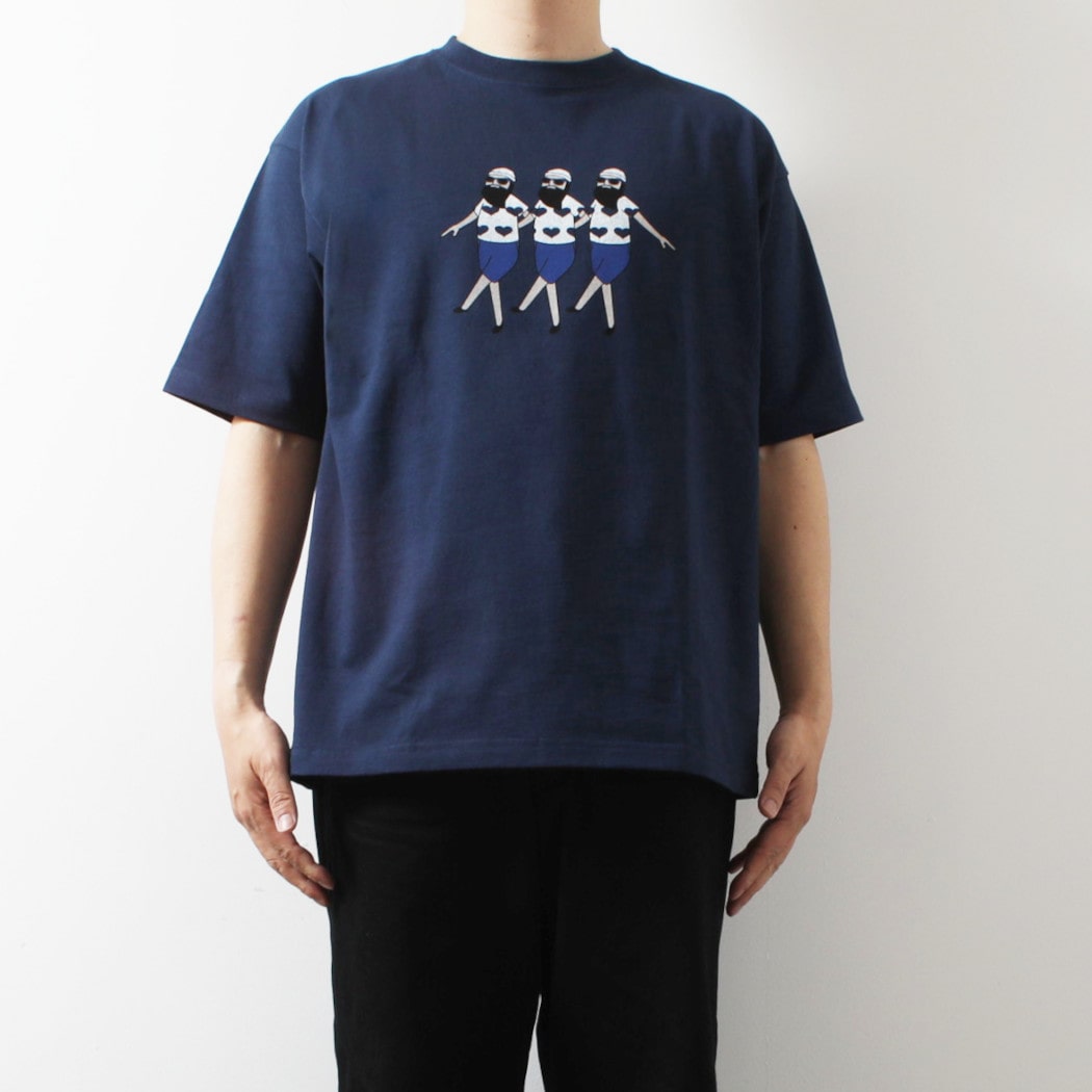 Z ARD  Tシャツ　(ネイビー) FUN Up Necessary modemdesign ファン おじさん ハート Tシャツ