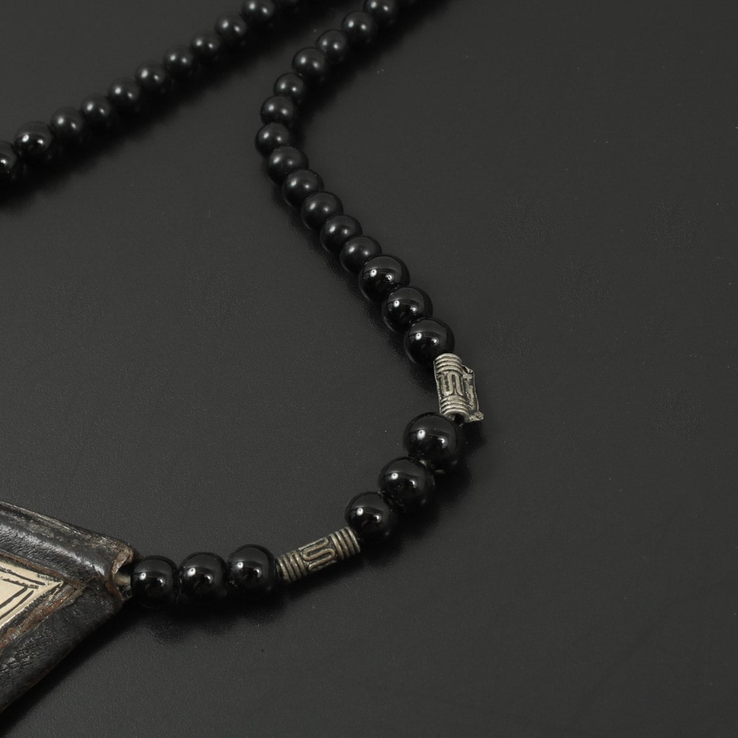 Touareg Vintage Leather Talisman Necklace トウアレグ ヴィンテージ タリスマンネックレス ブラック