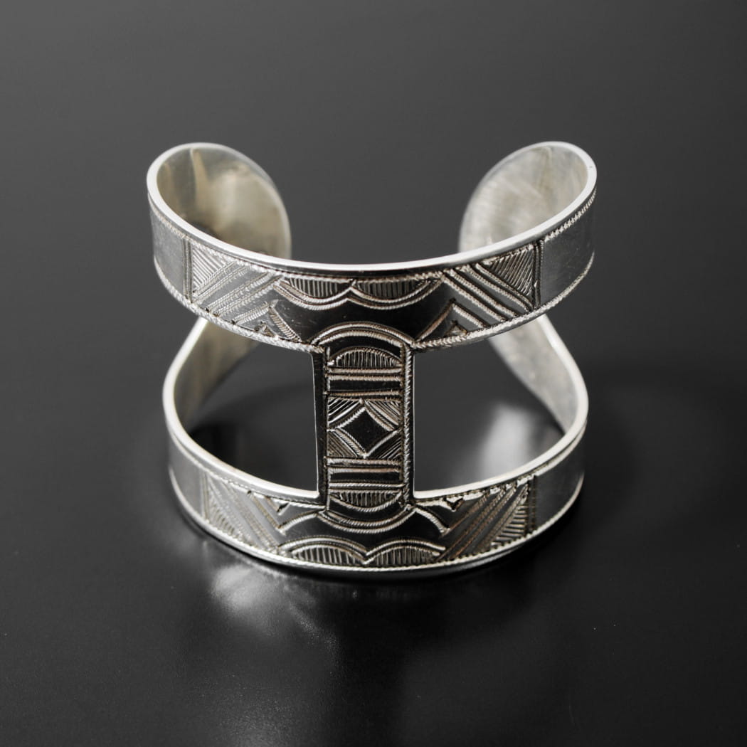 TOUAREG SILVER JEWELRY トゥアレグ シルバー ジュエリー シルバーバングル H型 シルバー レディースサイズ