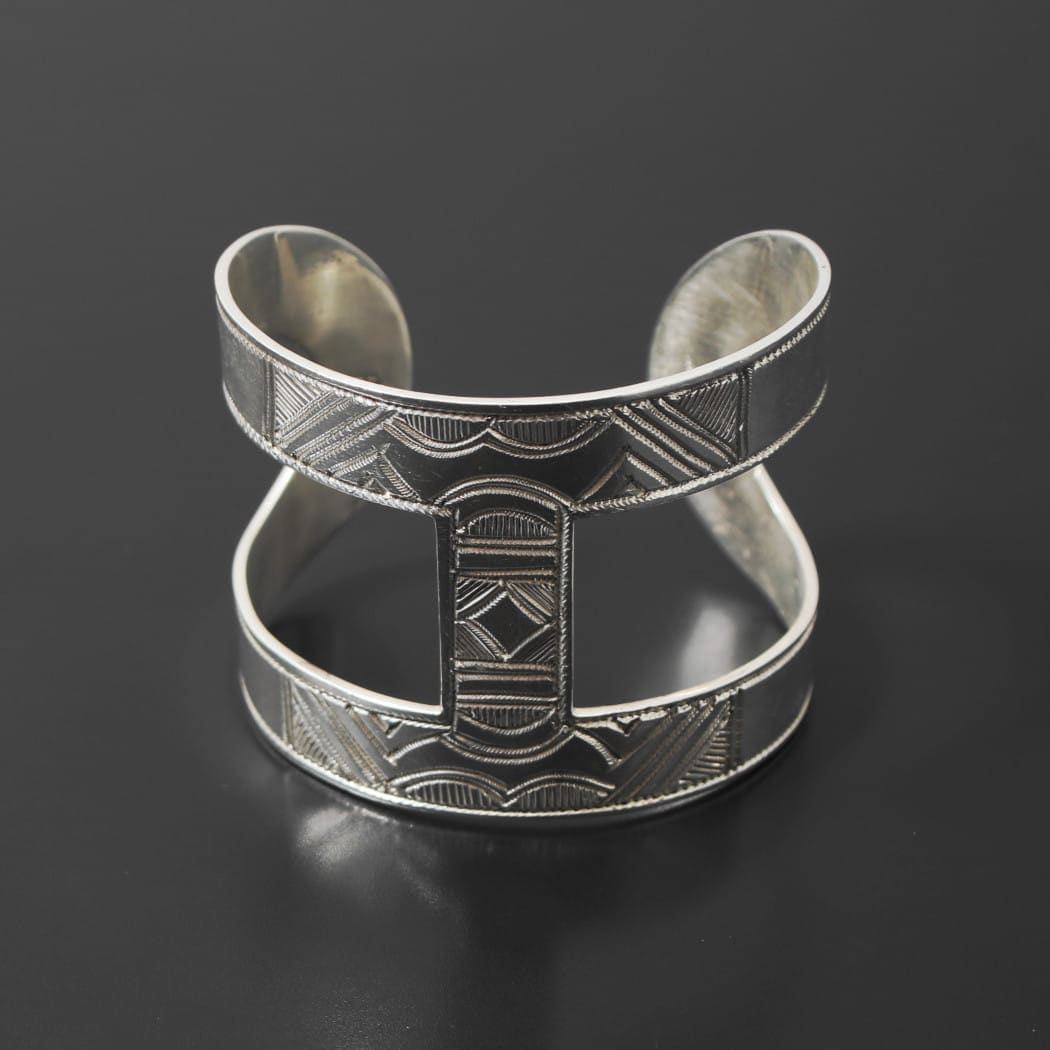TOUAREG SILVER JEWELRY トゥアレグ シルバー ジュエリー シルバーバングル H型 シルバー レディースサイズ