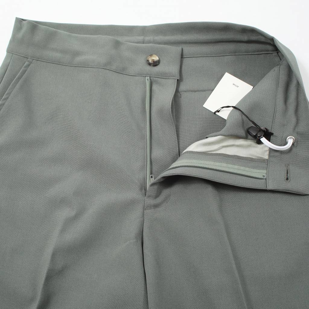 ATHA アタ ウールパンツ HIGH DENSITY WOOL-LIKE TAPERED EASY TROUSERES