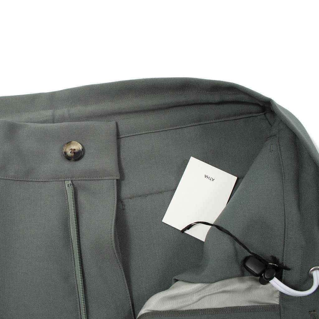 ATHA アタ ウールパンツ HIGH DENSITY WOOL-LIKE TAPERED EASY TROUSERES