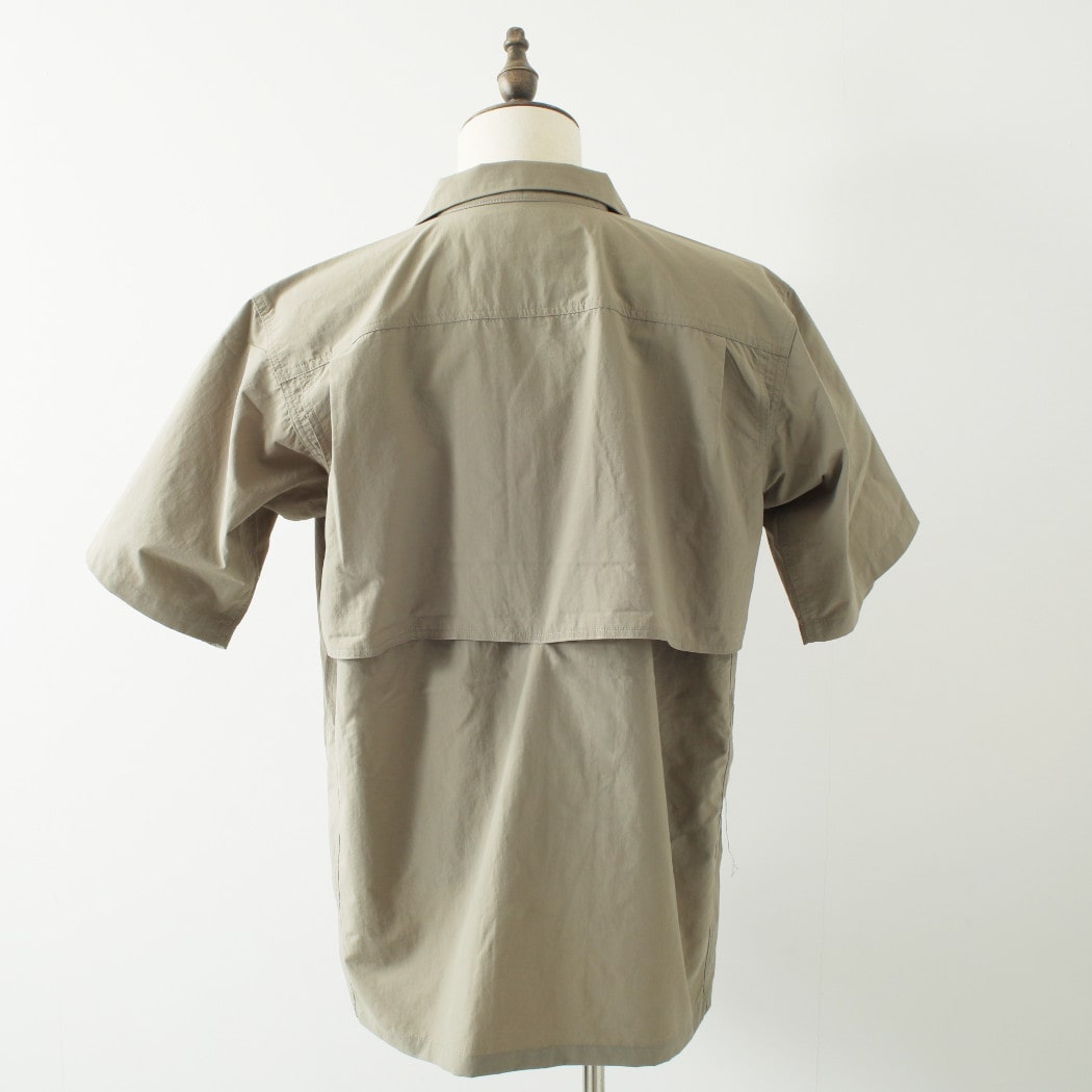 BURLAP OUTFITTER バーラップアウトフィッター キャンプシャツ サプレックスナイロン 半袖 CAMP SHIRT BRINDLE