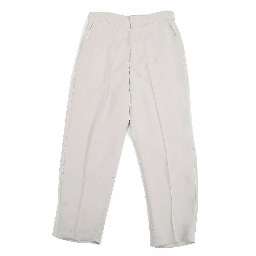 ATHA アタ サテン イージートラウザーズ ユニセックス SATIN STRAIGHT EASY TROUSERS ライトグレー
