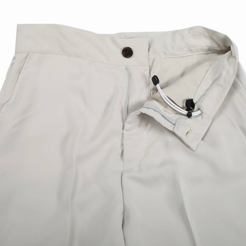 ATHA アタ サテン イージートラウザーズ ユニセックス SATIN STRAIGHT EASY TROUSERS ライトグレー