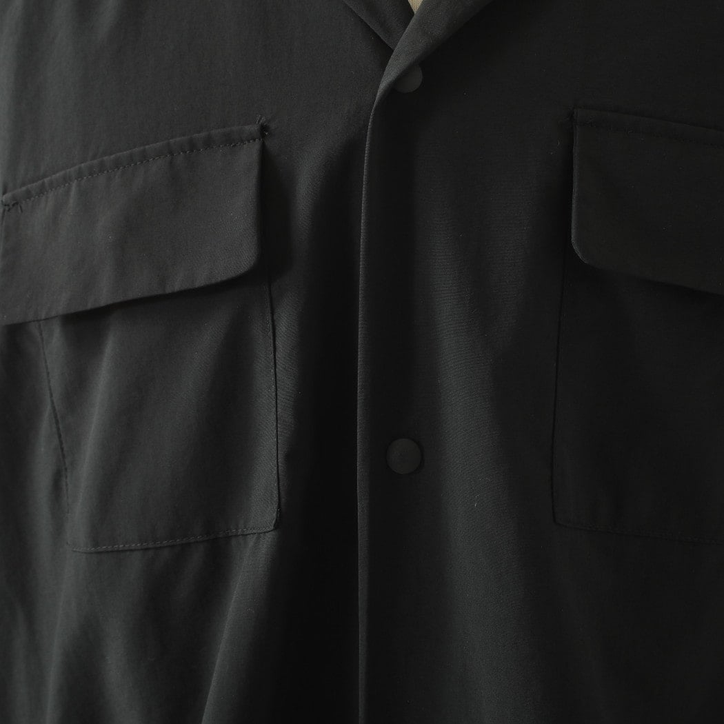 BURLAP OUTFITTER バーラップアウトフィッター キャンプシャツ サプレックスナイロン 半袖 CAMP SHIRT BLACK