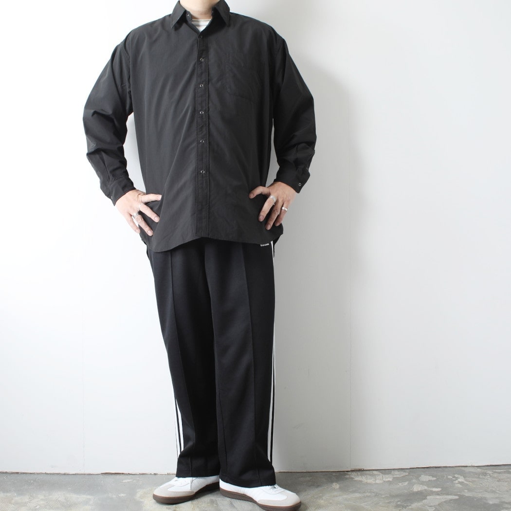 BURLAP OUTFITTER / 長袖シャツ/S/ナイロン/BLK BURLAP OUTFITTER バーラップアウトフィッター サプレックスナイロン