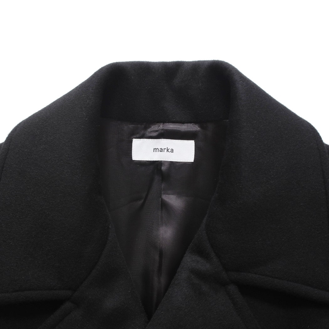 marka マーカ ウールシルクカシミヤビーバー ブリッジコート ブラック