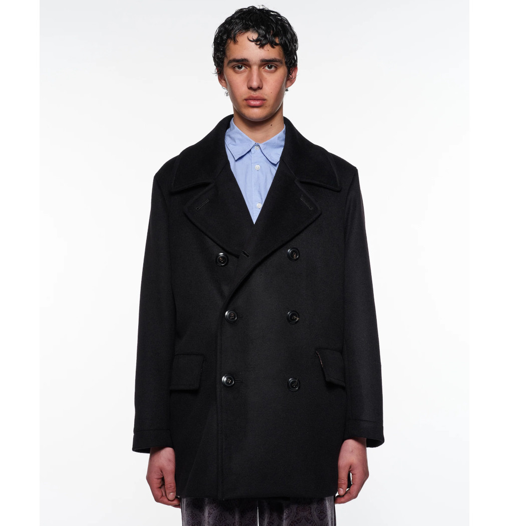 marka マーカ ウールシルクカシミヤビーバー ブリッジコート ブラック