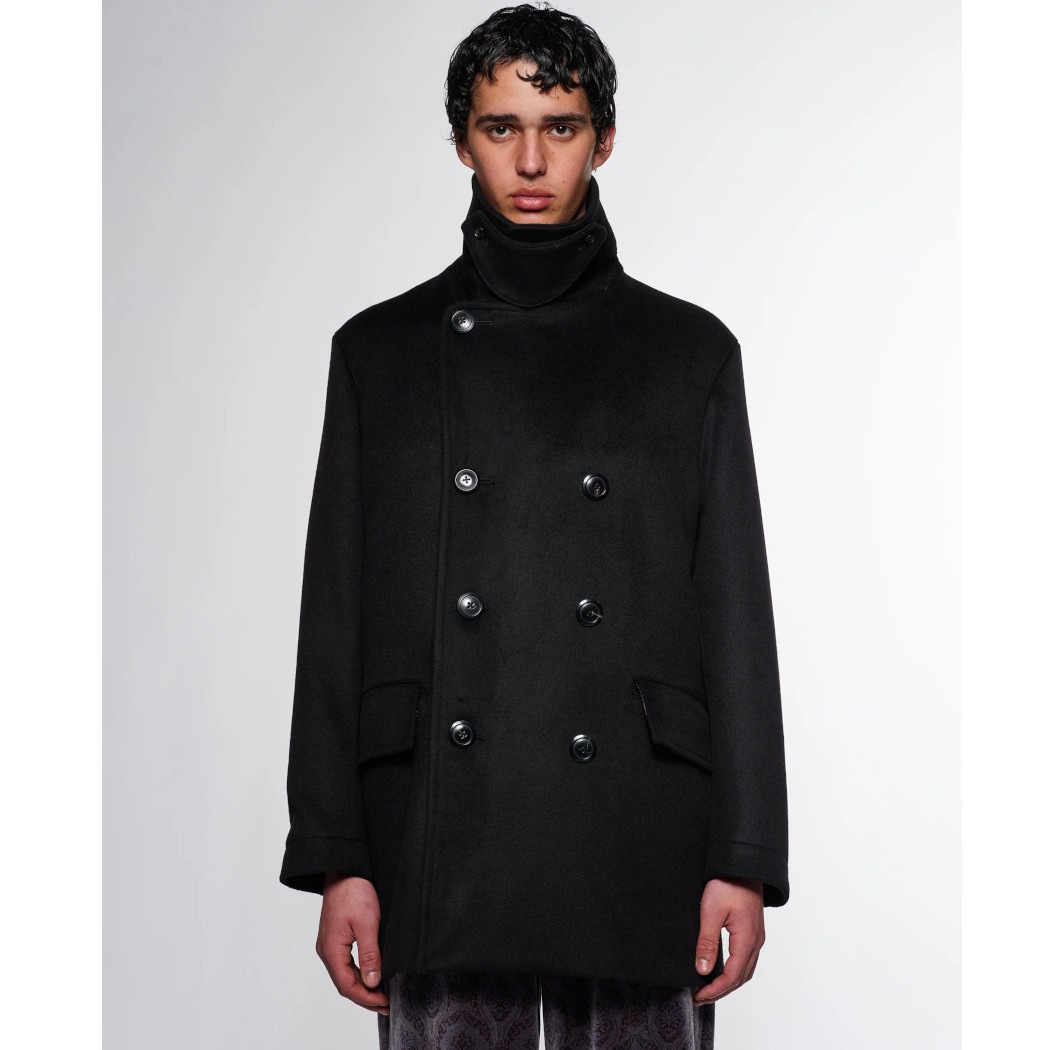 marka マーカ ウールシルクカシミヤビーバー ブリッジコート ブラック