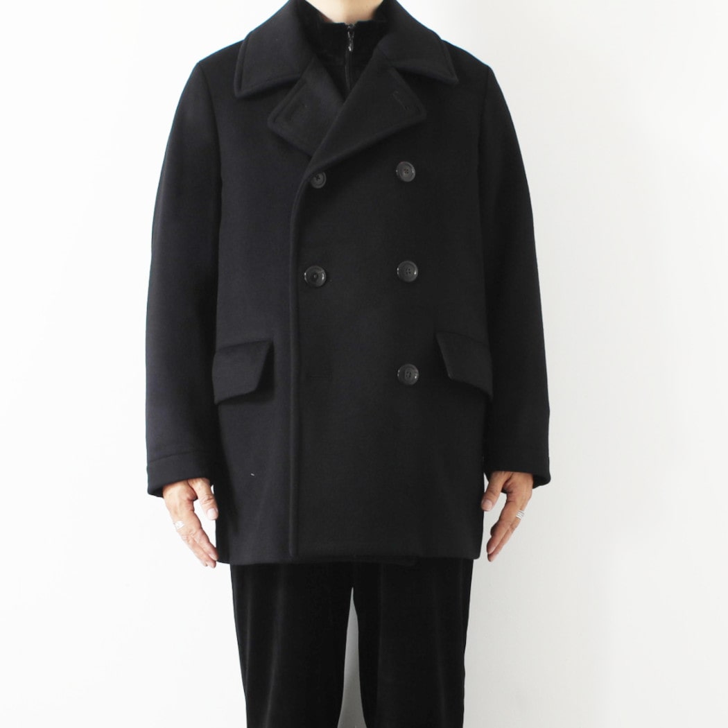marka マーカ ウールシルクカシミヤビーバー ブリッジコート ブラック