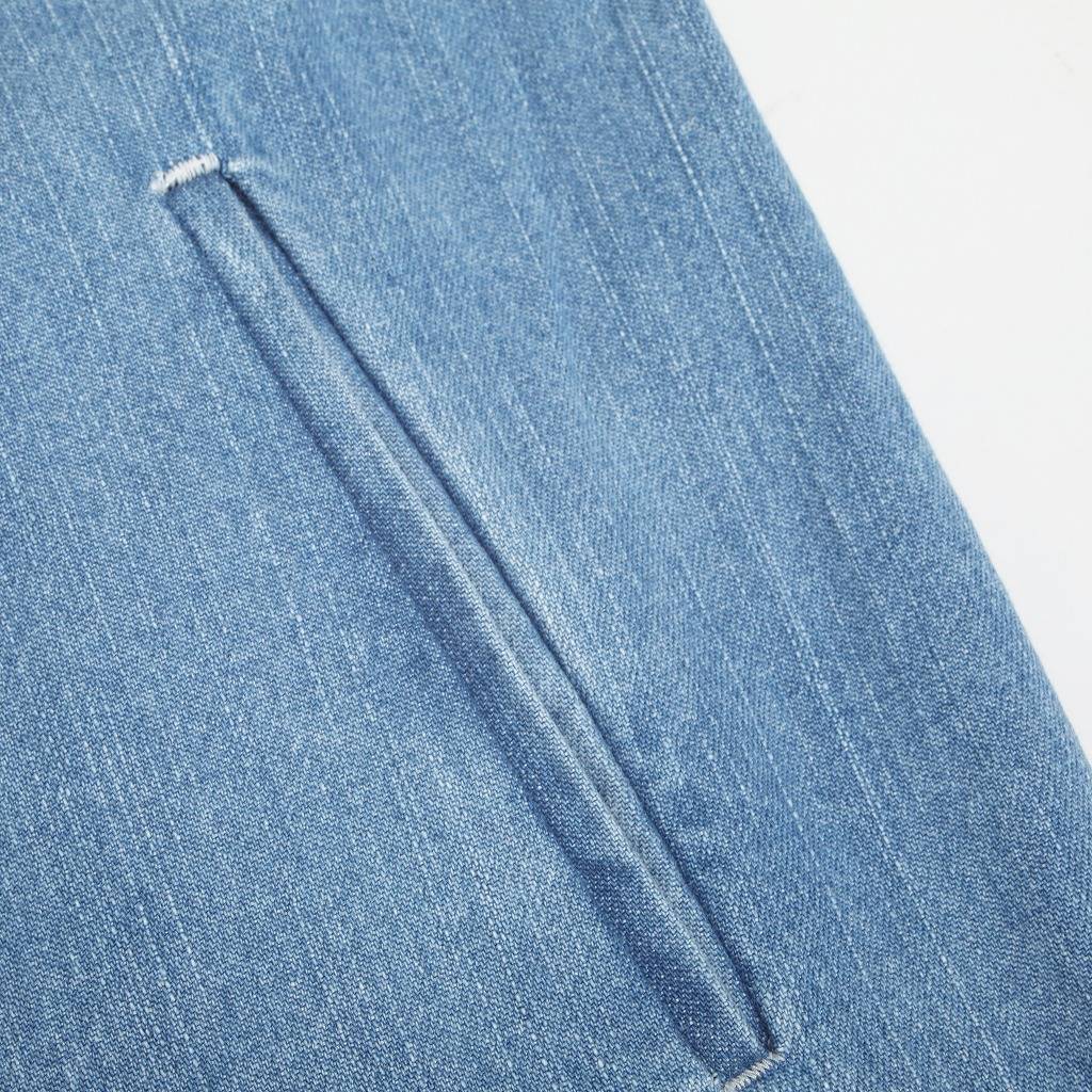 ATHA アタ ワイドイージーパンツ FADE DENIM GATHER WIDE EASY TROUSERS アイスブルー